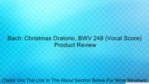 Bach: Christmas Oratorio, BWV 248 (Vocal Score) Review