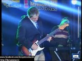 Governor Sindh surprises audience by playing guitar and singing at Karachi festival