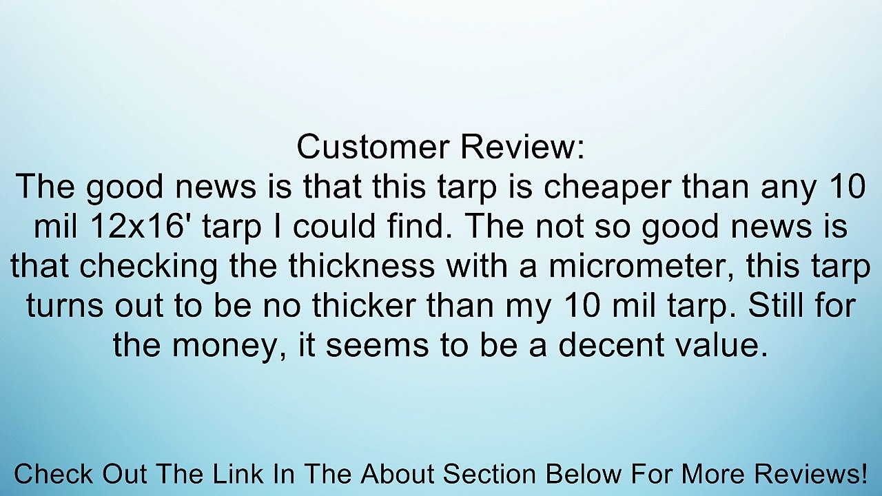 XtremepowerUS Heavy Duty Tarps 14 Mil Silver Multi-Purpose Waterproof Poly Tarp Cover with Tent Shelter Camping Tarpaulin (10' x 20') Review