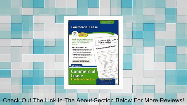 Adams Commercial Lease Forms Pack, 8.5 x 11 Inch, White (LF218P) Review