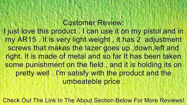 Hot Tactical Red Laser Beam Dot Sight Scope for Gun Rifle Pistol Picatinny Mount Review