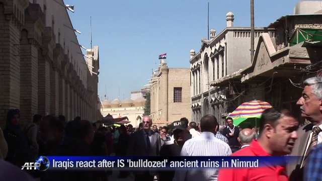 Reactions in Baghdad after IS 'bulldozed' ancient city of Nimrud