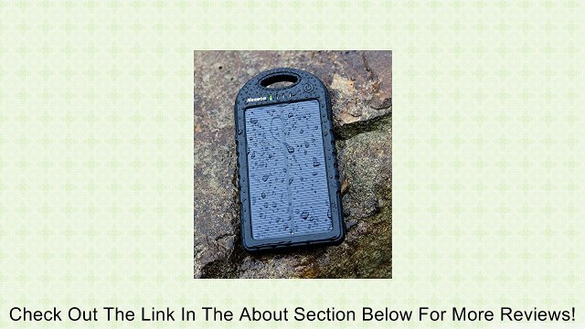 Nexcon� Solar Panel Charger 5000mAh Rain-resistant and Dirt/Shockproof Dual USB Port Portable Charger Backup Power Pack for iPhone 6 plus 5S 5C 5 4S 4, iPods(Apple Adapters not Included), Samsung Galaxy S5 S4, S3, S2, Note 4 3 2, Most Kinds of Android Sma