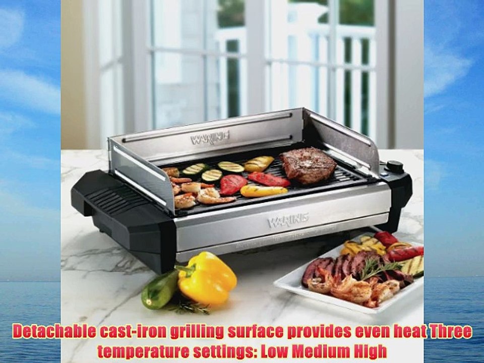 Waring Pro CIG100 Professional 1800-Watt Cast-Iron Grill
