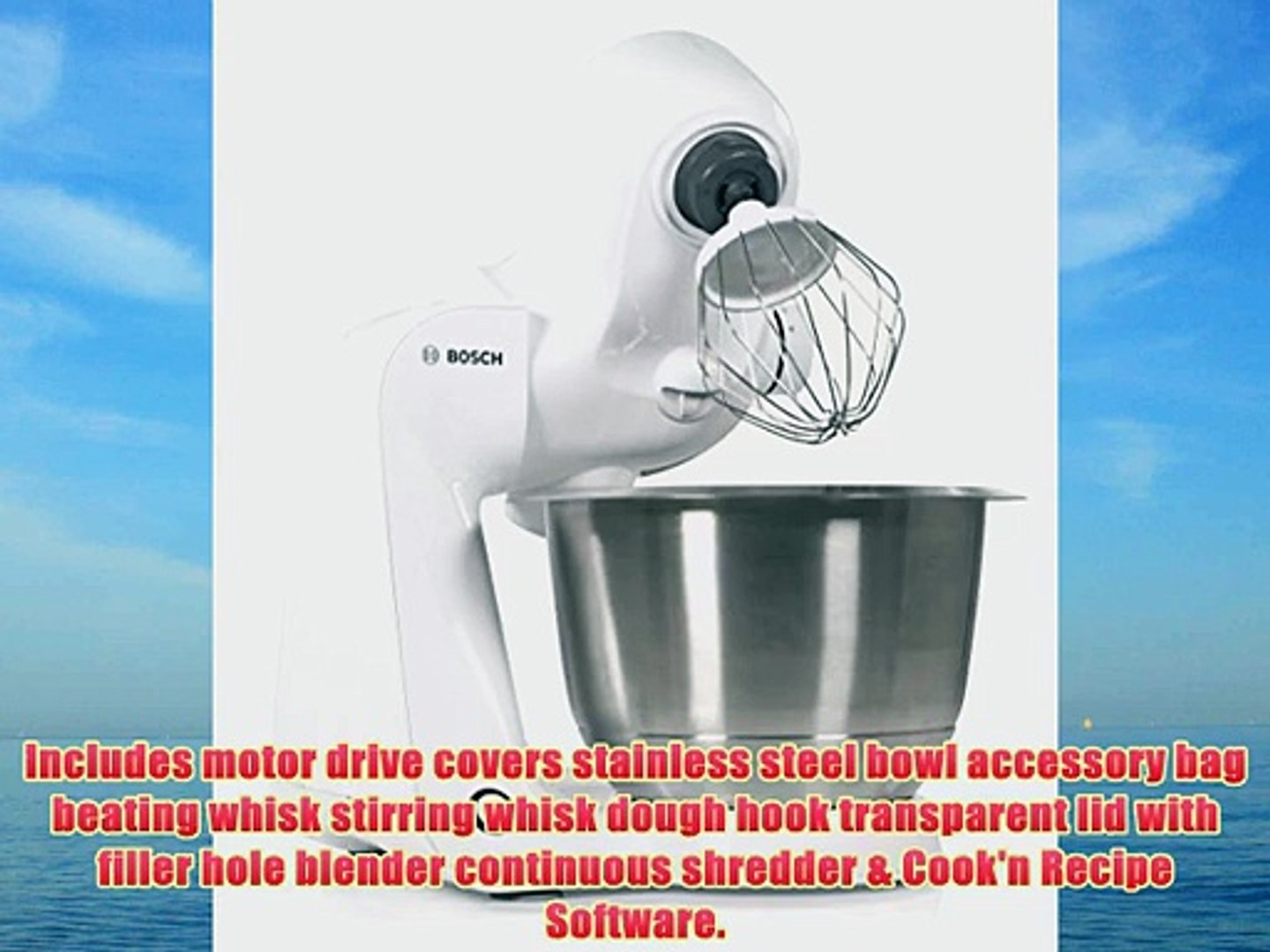 Bosch Styline Stand Mixer With Continuous Shredder And Bosch