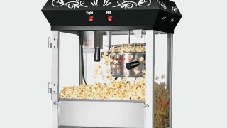 Great Northern Popcorn Black Foundation Antique Style Popcorn Popper Machine with 4-Ounce Kettle