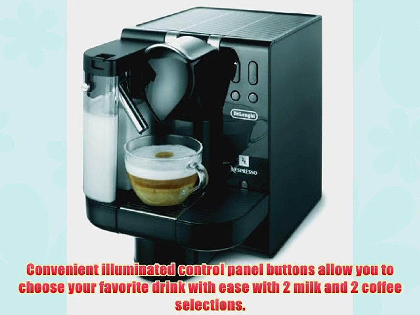 DeLonghi EN670.B Nespresso Lattissima Single-Serve Espresso Maker Black -  video Dailymotion