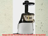 Omega 220 Volt Vertical Masticating Hd Juicer W/Tap Vrt402