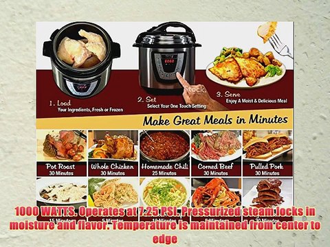 Harvest Cookware Pressure PRO Automatic 1 Touch Pressure Cooker 6-Quart Red