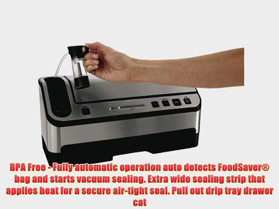 Foodsaver V4880 Fully Automatic Vacuum Sealing System Bonus: Handheld Sealer Freshsaver Container