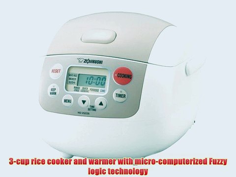 Zojirushi NS-VGC05 Micom 3-Cup (Uncooked) Electric Rice Cooker and Warmer