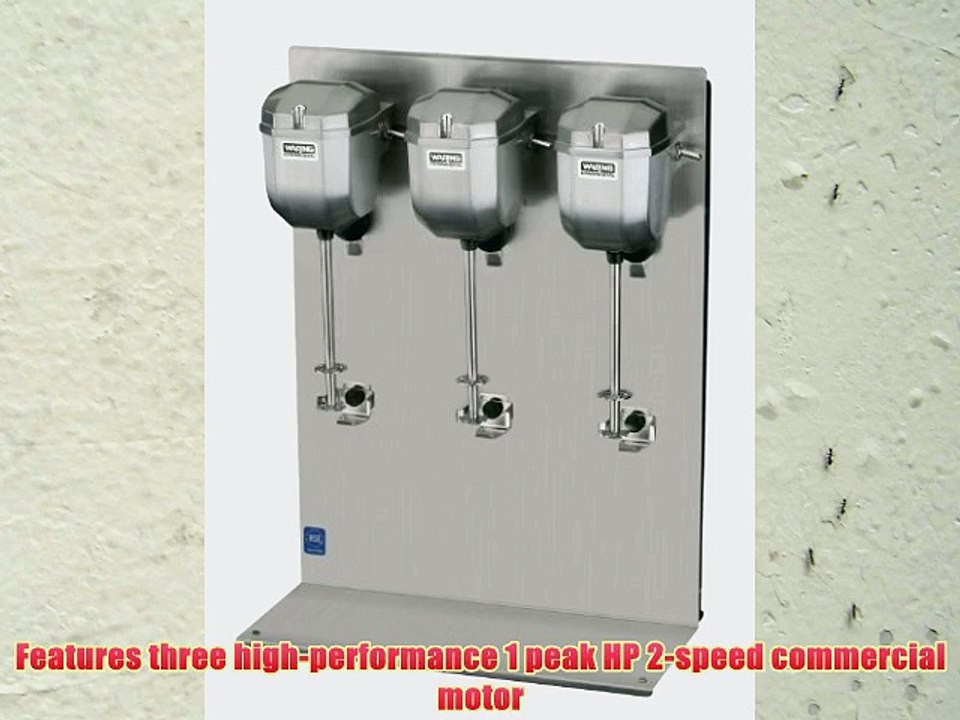 Waring Commercial DMC201DCA Heavy Duty Die Cast Metal Triple Spindle Drink Mixer