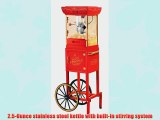 Nostalgia Electrics CCP400 Vintage Collection Old Fashioned Movie Time Popcorn Cart 48-Inch