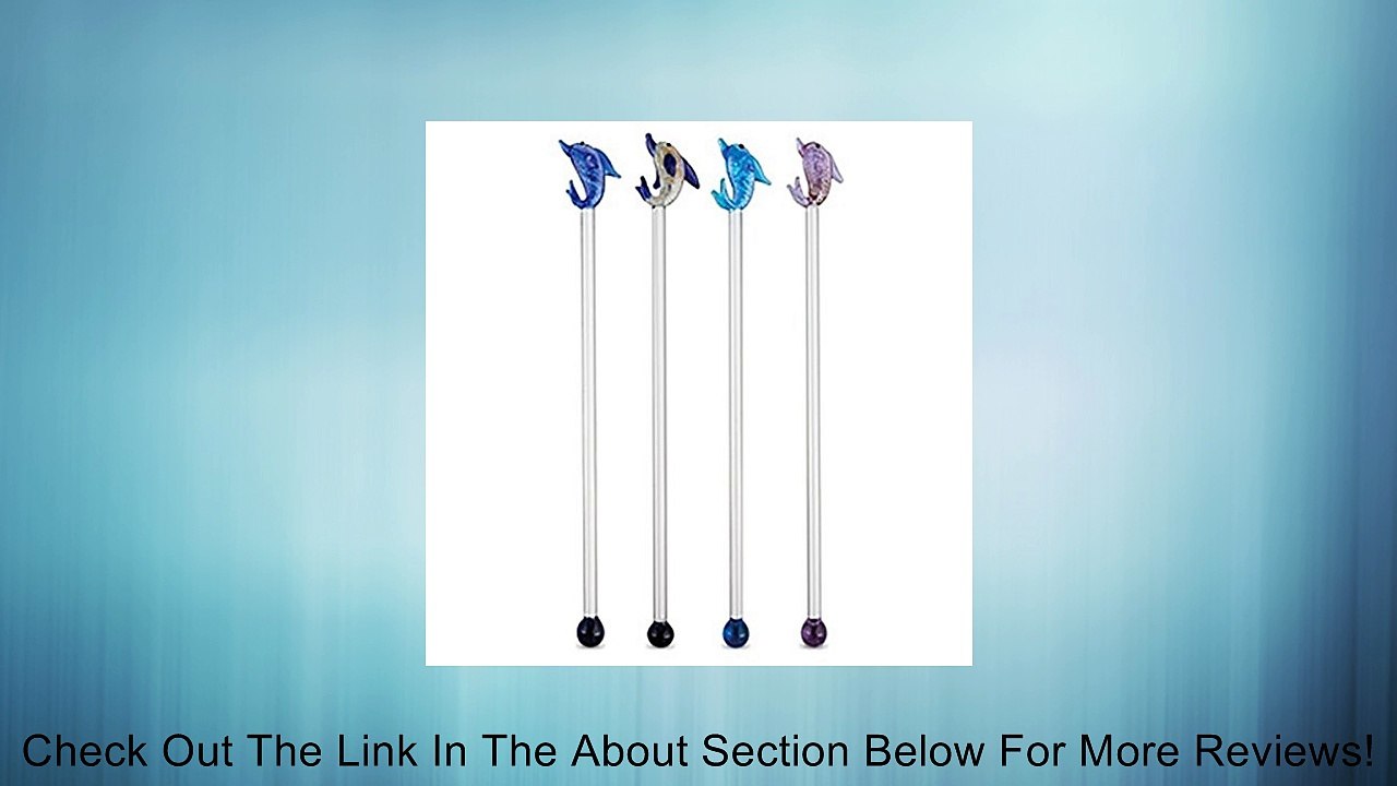 Dolphin Glass Stirrers 8" Long - Set of 4 Review