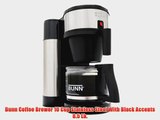 Bunn Coffee Brewer 10 Cup Stainless Steel With Black Accents 8.5 Lb.