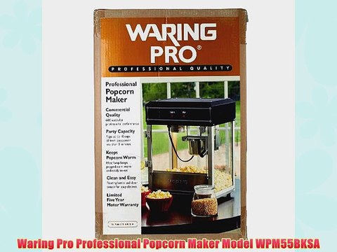 Waring Pro Professional Popcorn Maker Model WPM55BKSA