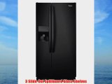 Whirlpool WRS322FDAB 22 Cu. Ft. Black Side-By-Side Refrigerator - Energy Star