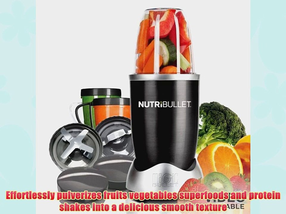Nutri Bullet NBR-12 12-Piece Hi-Speed Blender/Mixer System Black