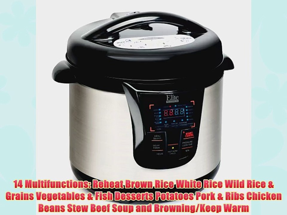 MaxiMatic EPC-808 Elite Platinum 8-Quart Pressure Cooker
