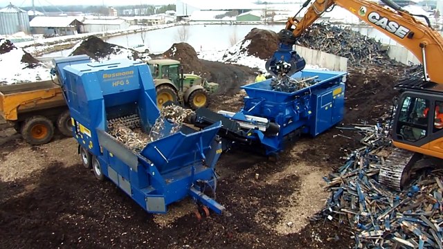 prébroyeur Husmann HL-2 1622 + broyeur a marteaux HFG-5 palettes