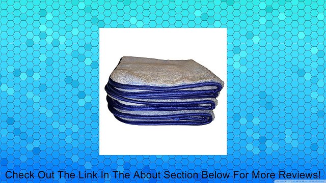 BooYah Clean! Auto Detailing Towels - Professional Grade Premium 75/25 Split Microfiber Cloth 16 X 16 520 GSM (Pack of 3) - Best Microfiber Cleaning Cloth Preferred By Professional Detailers. The Cleaning Microfiber That's Super Thick, Very Absorbent wi