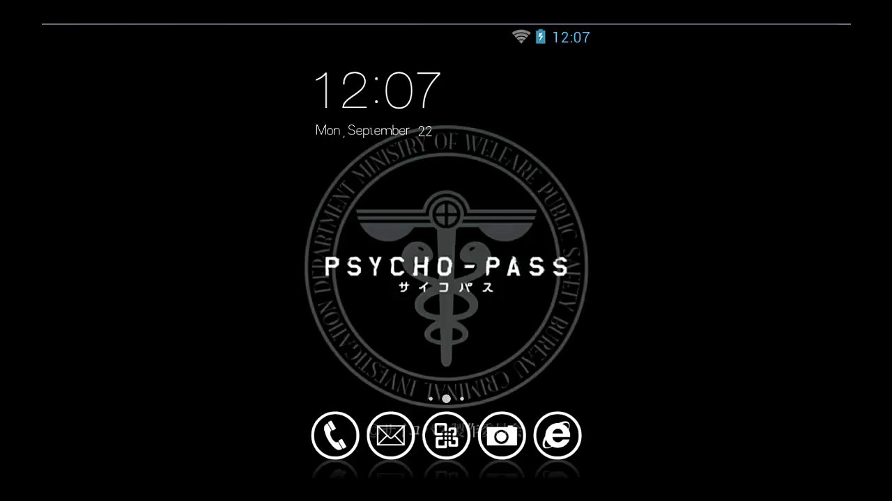 Psycho-Pass Theme With Custom Icon pack For Android Homescreen
