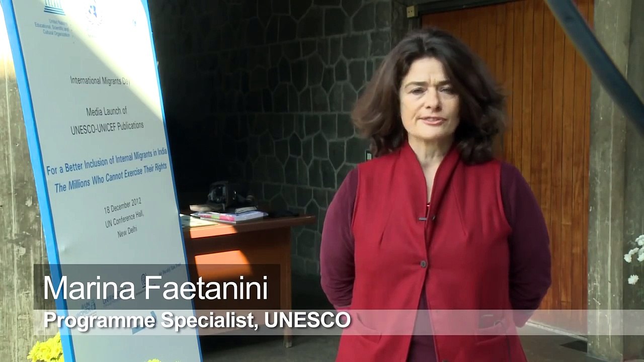 Marina Faetanini, Program Specialist, UNESCO on Internal Migration
