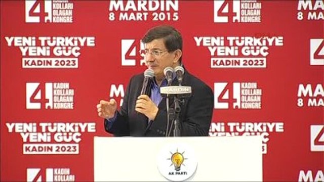 Mardin - Başbakan Davutoğlu AK Parti Mardin İl Kadın Kolları Kongresi'nde Konuştu 4
