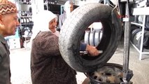 Lastik Tamircisi Vesile Teyze'ye, Kaymakam'dan Kadınlar Günü Ziyareti