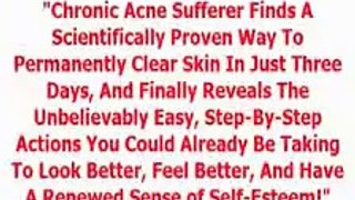 Acne Free in 3 Days Get Clear Skin Fast And Easy