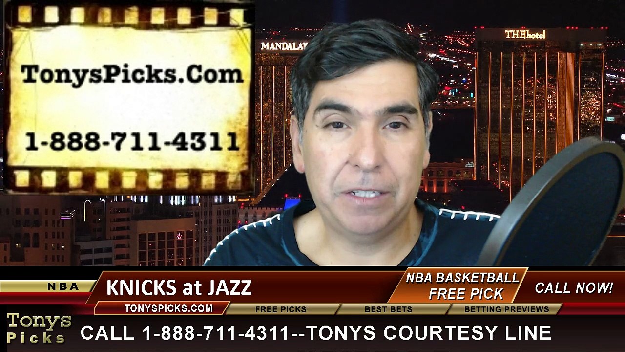Utah Jazz vs. New York Knicks Free Pick Prediction NBA Pro Basketball Odds Preview 3-10-2015