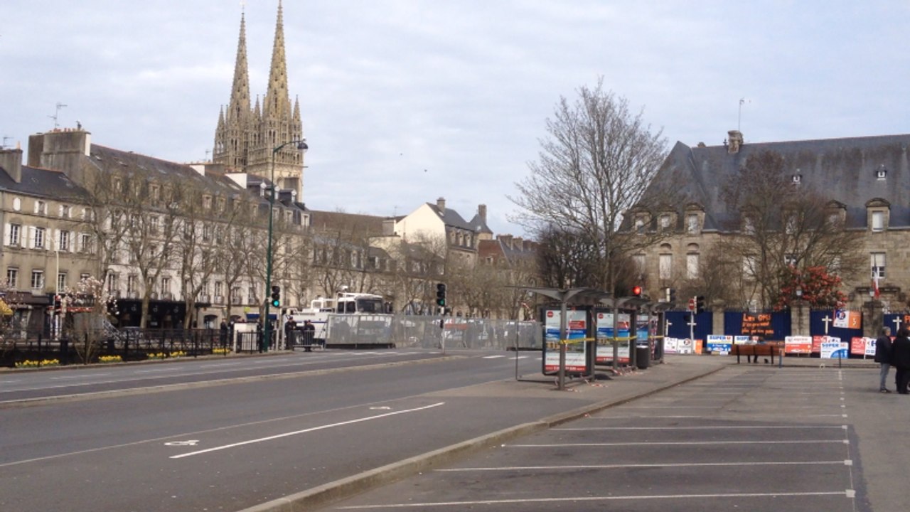 Manifestation des agriculteurs à Quimper