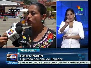 Diputada ecuatoriana recuerda legado feminista de Hugo Chávez