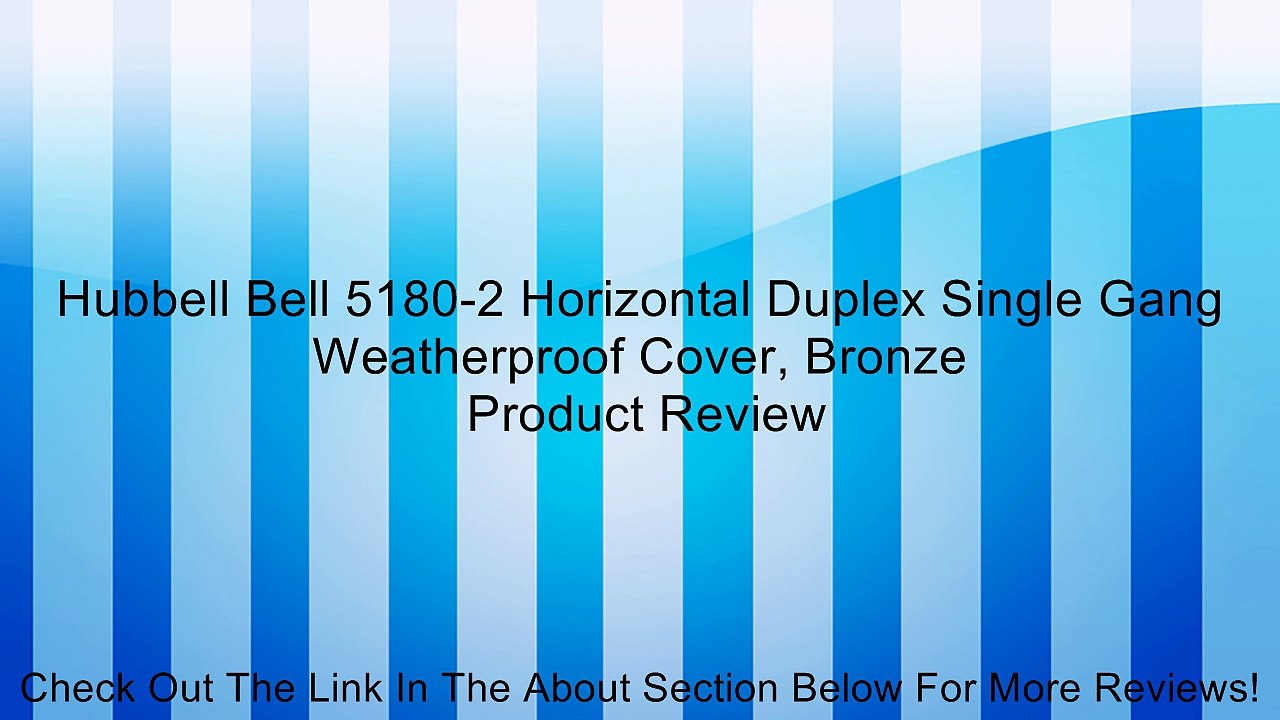 Hubbell Bell 5180-2 Horizontal Duplex Single Gang Weatherproof Cover, Bronze Review