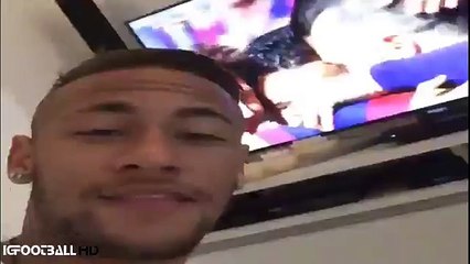 Neymar celebró así el gol de Luis Suárez en la victoria del Barcelona [Video]