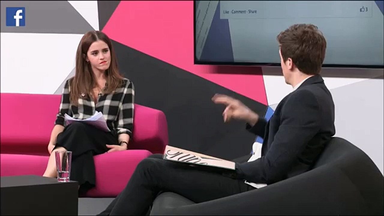 Emma Watson Stream Facebook Women's Day #HeForShe - March 8th, 2015 - PART 3_4