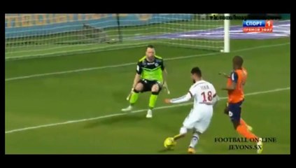Fantastic goal Nabil Fekir 1:3 - Montpellier vs Olympique de Lyon (08-03-2015)