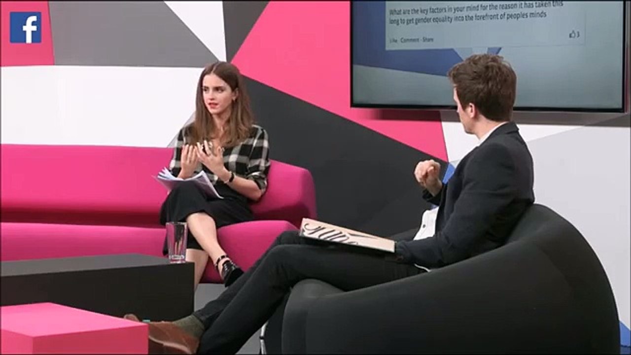 Emma Watson Stream Facebook Women's Day #HeForShe - March 8th, 2015 - PART 4_4