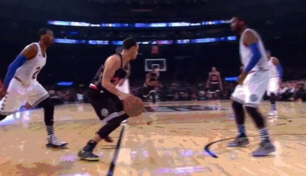 Steph Curry with an Amazing Alley-oop to James Harden