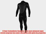 O'Neill Wetsuits Men's Pyrotech 3/2 mm F.U.Z.E. Entry Fluid Seam Weld Full Suit Black/Black/Black