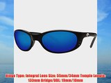 Costa Del Mar Stringer Polarized Sunglasses Black Blue Mirror