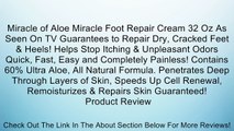Miracle of Aloe Miracle Foot Repair Cream 32 Oz As Seen On TV Guarantees to Repair Dry, Cracked Feet & Heels! Helps Stop Itching & Unpleasant Odors Quick, Fast, Easy and Completely Painless! Contains 60% Ultra Aloe, All Natural Formula. Penetrates Deep Th