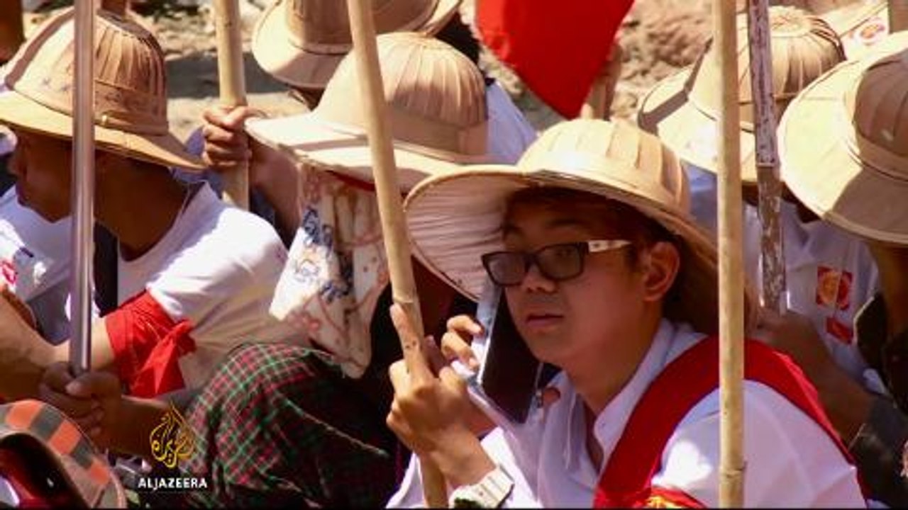 Myanmar students in standoff over education law