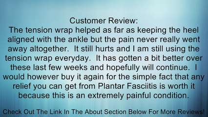 Plantar Fasciitis Everyday Tension Wrap Review