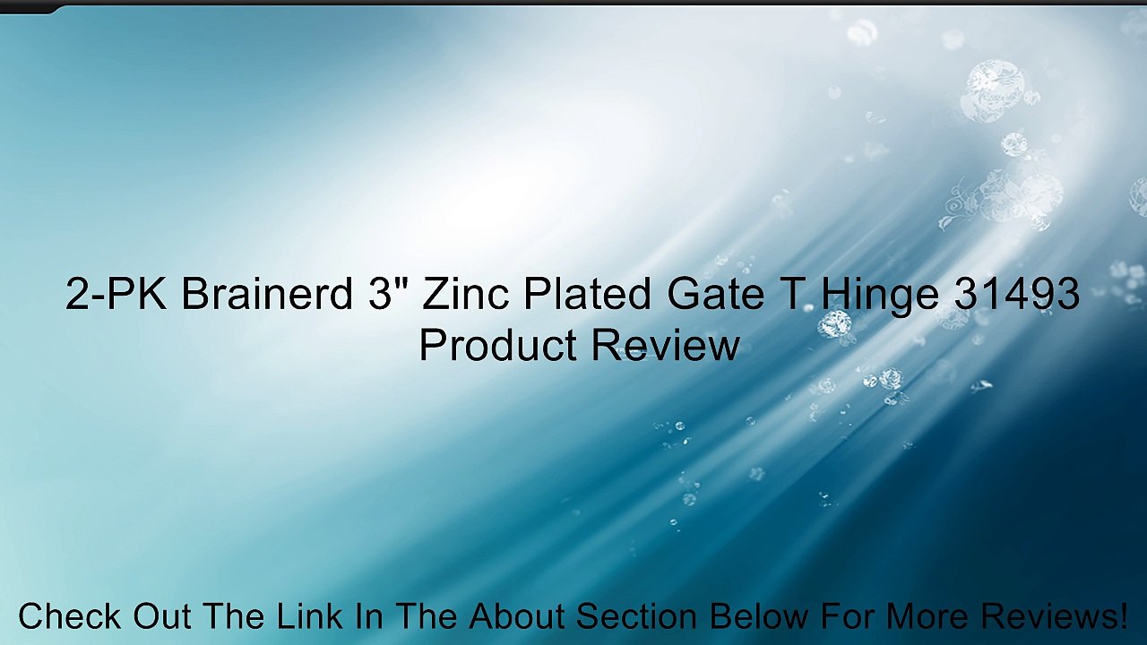 2-PK Brainerd 3" Zinc Plated Gate T Hinge 31493 Review