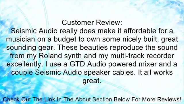Seismic Audio - Pair of 12 PA DJ Speakers 600 Watts PRO Audio - Mains, Monitors, Bands, Karaoke, Churches, Weddings Review