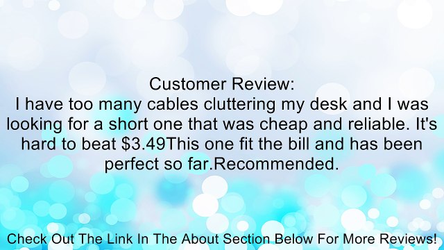 3ft USB 2.0 Printer Cable A to B Black HP, DELL, CANON, BROTHER, EPSON Review