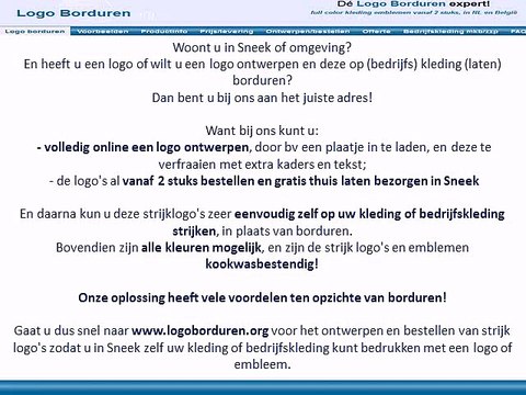 Sneek logo borduren op kleding