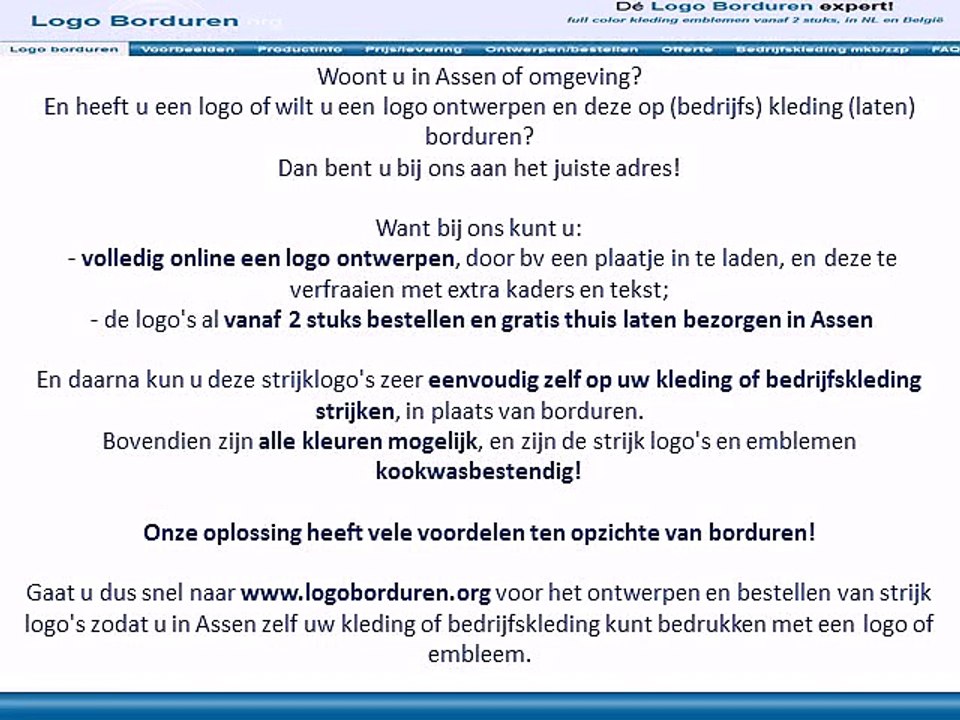 Assen logo borduren op kleding
