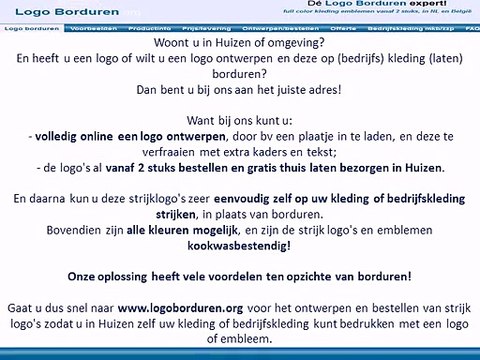 Huizen logo borduren op kleding